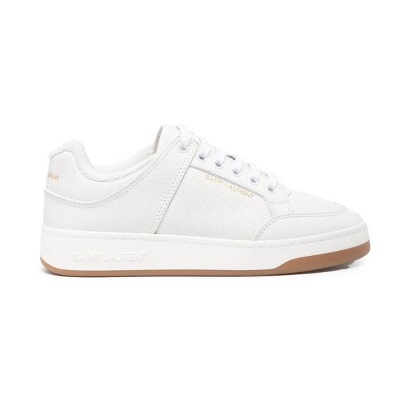 Saint Laurent NIB SL/61 Lace-Up Leather Sneakers in White Size 39 - Picture 1 of 15
